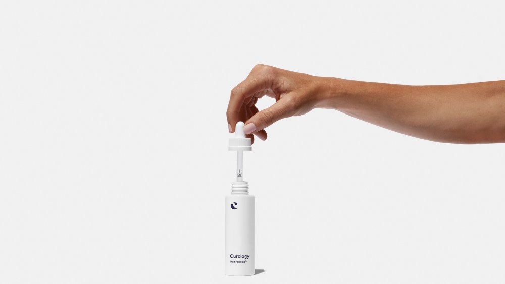 Curology's new Hair Formula Rx for Hair Loss, which taps minoxidil and other actives like finasteride and spironolactone.