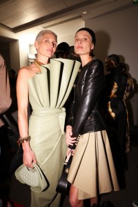 Backstage at the Balmain Fall 2024 Ready-to-Wear