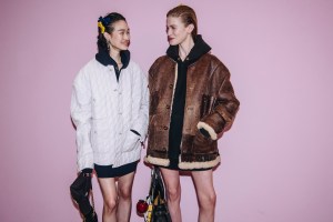 Backstage at Coach RTW Fall 2024 as part of New York Ready to Wear Fashion Week held at the James B. Duke House on February 12, 2024 in New York, New York.Backstage at the Coach fall 2024 ready-to-wear show at New York Fashion Week.