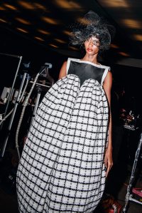 Backstage at the Thom Browne fall 2024 ready-to-wear show at New York Fashion Week.