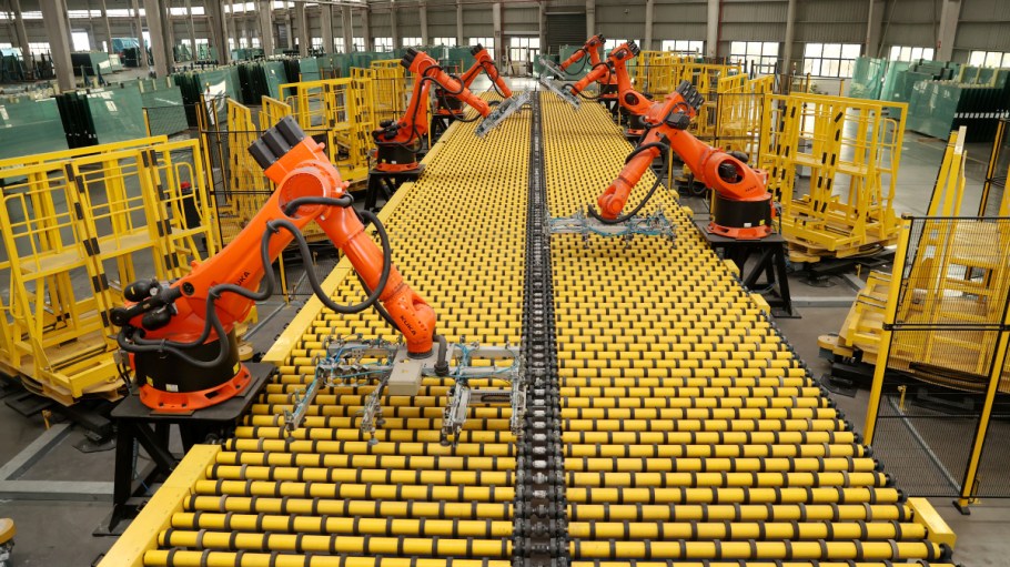 Robots enable automation in factory.
