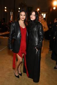 Camila Mendes and Ariana Greenblatt at the Thom Browne fall 2024 ready-to-wear show.