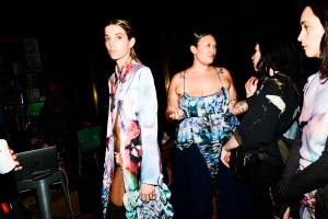 Backstage at the Collina Strada Fall 2024 ready-to-wear show at New York Fashion Week, February 2024.