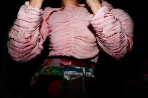Backstage at the Collina Strada Fall 2024 ready-to-wear show at New York Fashion Week, February 2024.