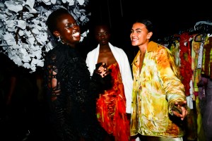 Backstage at the Collina Strada Fall 2024 ready-to-wear show at New York Fashion Week, February 2024.