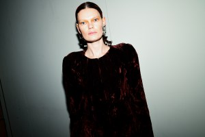 Backstage at the Collina Strada Fall 2024 ready-to-wear show at New York Fashion Week, February 2024.
