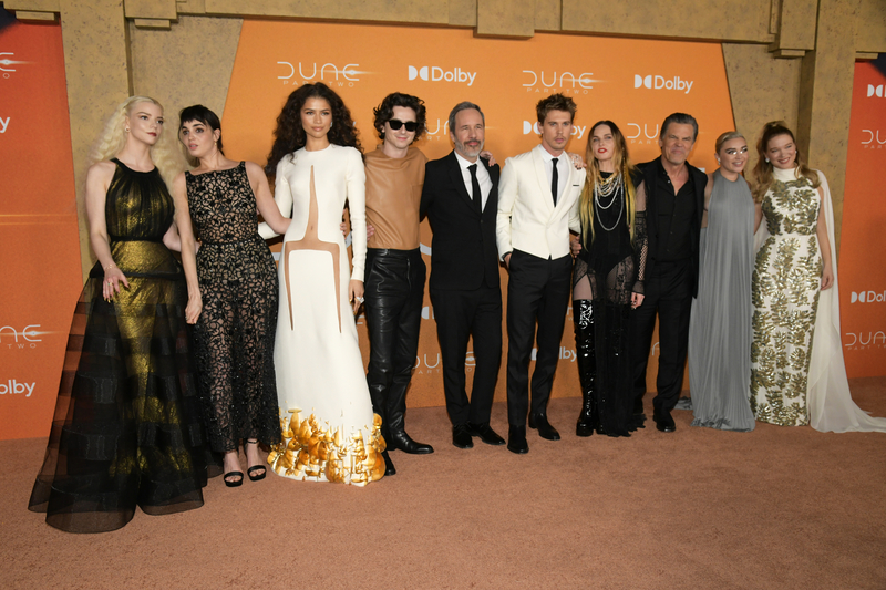The cast of "Dune: Part Two" at the film's premiere in New York.