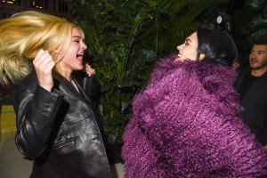 Charlotte Lawrence and Amelia Gray at the Frame NYFW Dinner held at Indochine on February 12, 2024 in New York, New York.