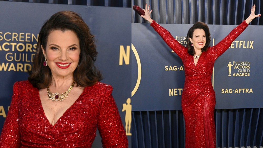 Fran Drescher at the Screen Actors Guild Awards on Feb. 24 in Los Angeles.