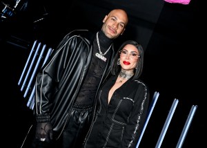 Marcell Jacobs and Nicole Jacobs at the Puma Fall 2024 ready-to-wear show