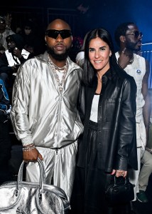 Davido and Maria Valdes at the Puma Fall 2024 ready-to-wear show