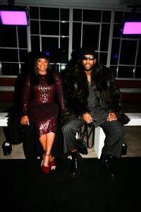 Janelle James and Dwain Thomas at the Sergio Hudson Fall 2024 ready-to-wear show