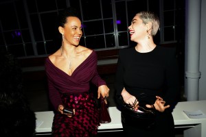 Maria Sten and Auli'i Cravalho at the Sergio Hudson Fall 2024 ready-to-wear show