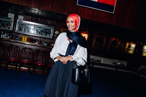 Halima Aden  at the Tommy Hilfiger Fall 2024 ready-to-wear show