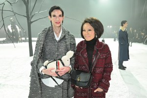 Amy Fine Collins and Alina Cho  at the Thom Browne Fall 2024 Ready-to-Wear show