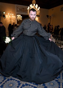Sam Smith  at the Christian Cowan Fall 2024 ready-to-wear show