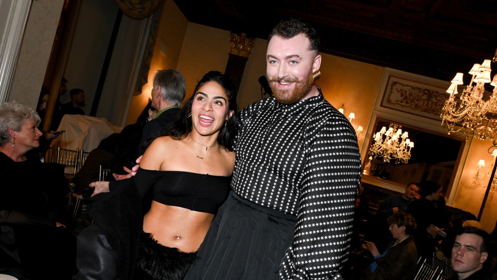 Jessie Reyez and Sam Smith at the Christian Cowan Fall 2024 ready-to-wear show