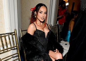 Becky G at the Christian Cowan Fall 2024 ready-to-wear show