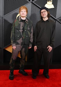 Ed Sheeran and Aaron Dessner at the 66th Annual GRAMMY Awards held at Crypto.com Arena on February 4, 2024 in Los Angeles, California.