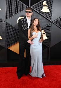 Peso Pluma and Nicki Nicole at the 66th Annual GRAMMY Awards held at Crypto.com Arena on February 4, 2024 in Los Angeles, California.