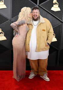 Bunnie XO and Jelly Roll at the 66th Annual GRAMMY Awards held at Crypto.com Arena on February 4, 2024 in Los Angeles, California.