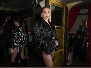 Jasmine Sanders at the LaQuan Smith After Party held at The Box on February 12, 2024 in New York, New York.