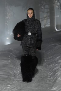 Candice SwanepoelMoncler fall 2024 ready-to-wear collection at New York Fashion Week.