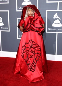 LOS ANGELES, CA - FEBRUARY 12:  Singer Nicki Minaj  arrives at The 54th Annual GRAMMY Awards at Staples Center on February 12, 2012 in Los Angeles, California.  (Photo by Jeff Vespa/WireImage)