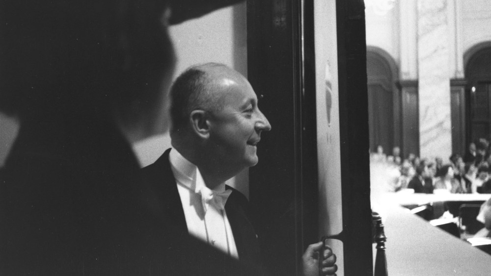 French couturier Christian Dior  during a visit to Scotland.  Original Publication: Picture Post - 7765 - Dior In Scotland - pub. 1955