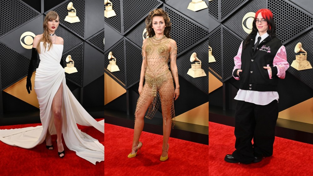 Taylor Swift, Miley Cyrus, Billie Eilish, Schiaparelli, Maison Margiela, Grammys, red carpet