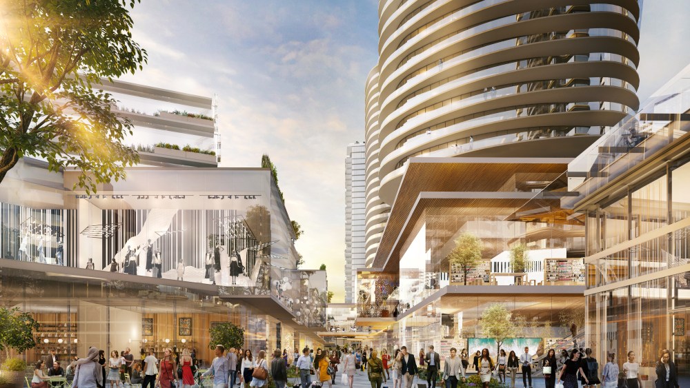 Rendering of Oakridge Park in Vancouver, Canada.