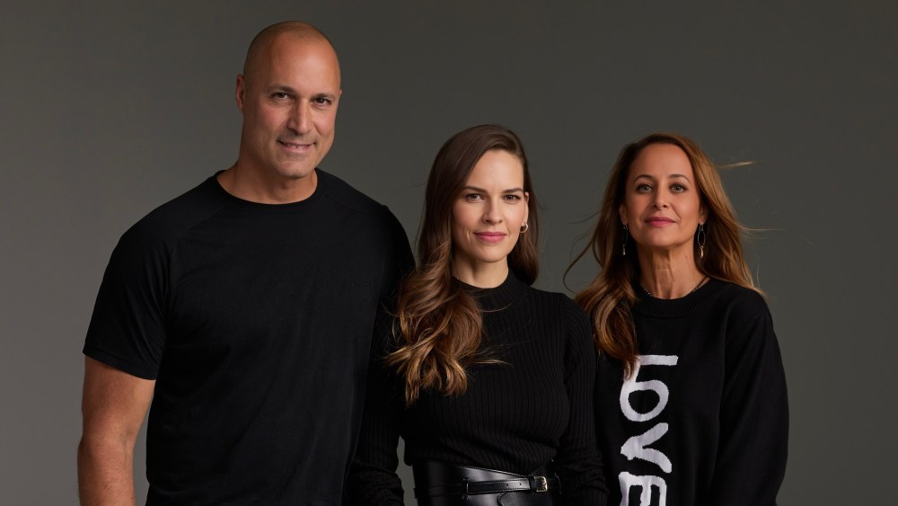 Nigel Barker, Hilar Swank and Marci Zaroff