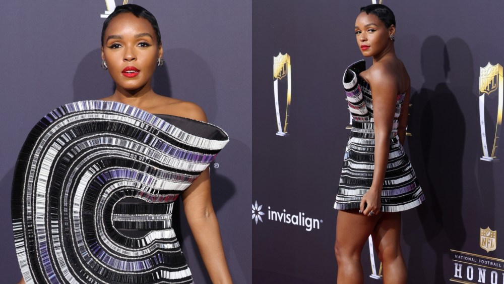 Janelle Monáe dress, red carpet, 2024 NFL Honors, celebrity style, Tony Ward Couture