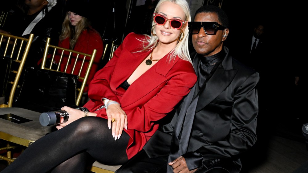 Rika and Babyface at the LaQuan Smith Fall 2024 ready-to-wear show