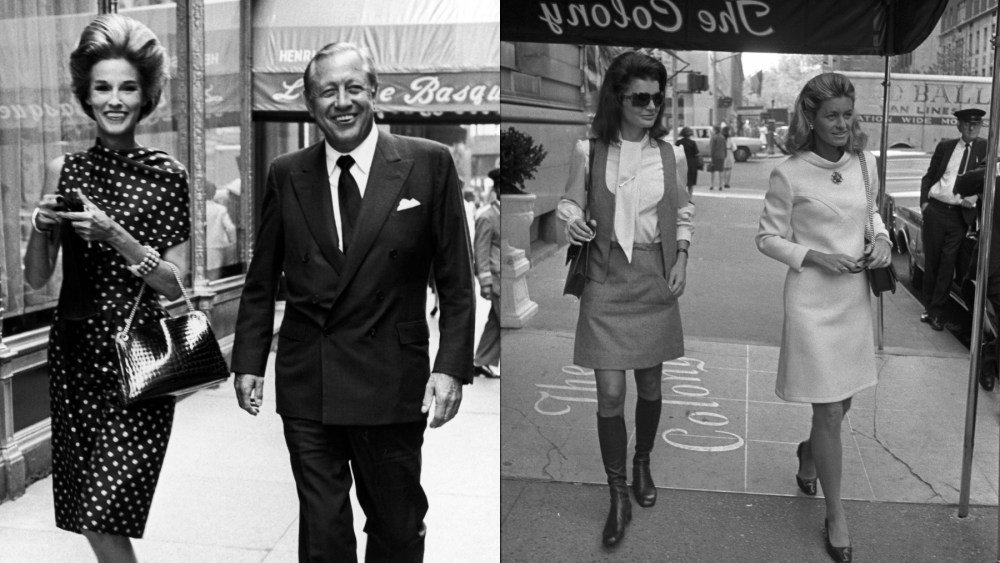 Babe and William Paley outside La Côte Basque, Jackie Kennedy and her sister-in-law, Jean Smith, leaving the Colony, ladies who lunch