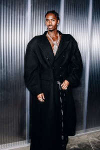 Alton Mason at the Thom Browne Fall 2024 ready-to-wear show