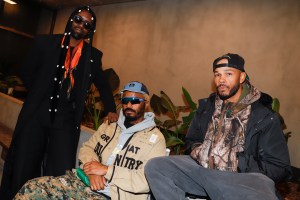 Ugo Mozie, Salehe Bembury and George Robertson at the grand opening of 424's Melrose Place.