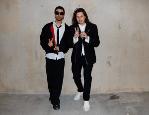 Cesar Azar and Diego Andrade at the grand opening of 424's Melrose Place.