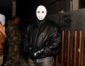 Kanye West at the grand opening of 424's Melrose Place.