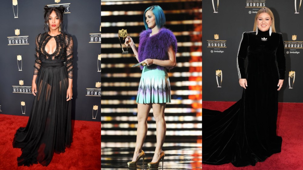 nfl honors best dressed celebrities, Ciara, Katy Perry and Kelly Clarkson attend the NFL Honors.