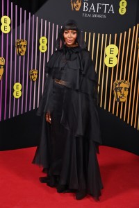 LONDON, ENGLAND - FEBRUARY 18: Naomi Campbell attends the 2024 EE BAFTA Film Awards at The Royal Festival Hall on February 18, 2024 in London, England. (Photo by Alan Chapman/Dave Benett/Getty Images)