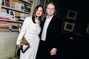 Roopal Patel and Adam Lippes at the Adam Lippes 10th Anniversary Dinner held at Majorelle on February 6, 2024 in New York, New York.