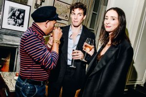 Miguel Alberto Enamorado, Marcos Fecchino and Pilar Solchaga at the Adam Lippes 10th Anniversary Dinner held at Majorelle on February 6, 2024 in New York, New York.