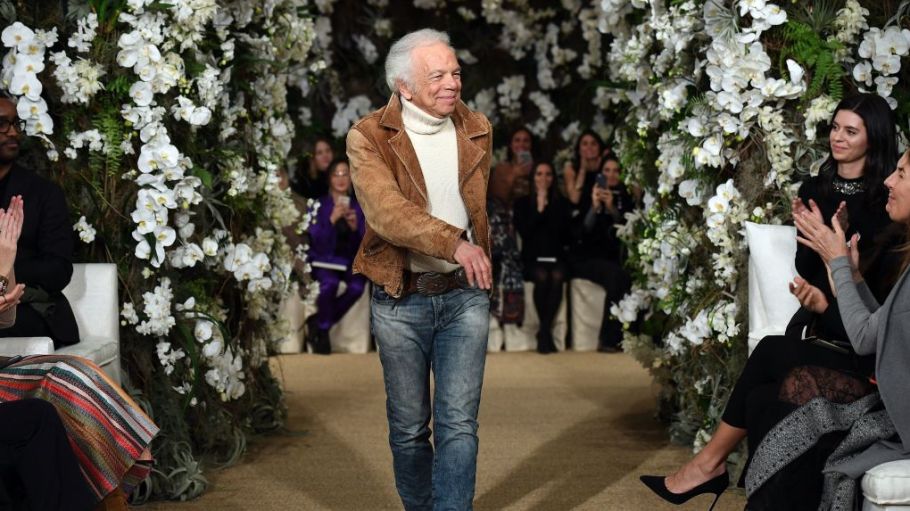 Designer Ralph Lauren walks the runway for the Ralph Lauren collection during New York Fashion Week on February 15, 2017, in New York City. (Photo by Angela Weiss / AFP) (Photo by ANGELA WEISS/AFP via Getty Images)