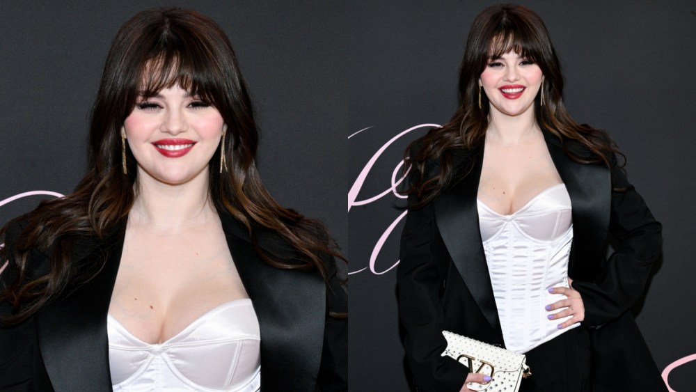 Selena Gomez bustier suit, Stella McCartney, red carpet, Lola, Nicola Peltz-Beckham