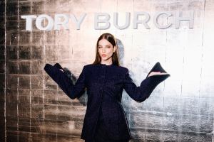 Barbara Palvin at the Tory Burch Fall 2024 ready-to-wear show