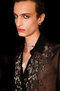 Backstage at Versace Fall 2024 Ready-to-Wear Collection at Milan Fashion Week
