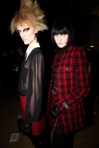 Backstage at Versace Fall 2024 Ready-to-Wear Collection at Milan Fashion Week