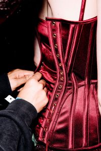 Backstage at the Wiederhoeft fall 2024 ready-to-wear show at New York Fashion Week.