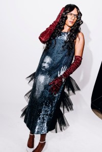 Backstage at the Wiederhoeft fall 2024 ready-to-wear show at New York Fashion Week.